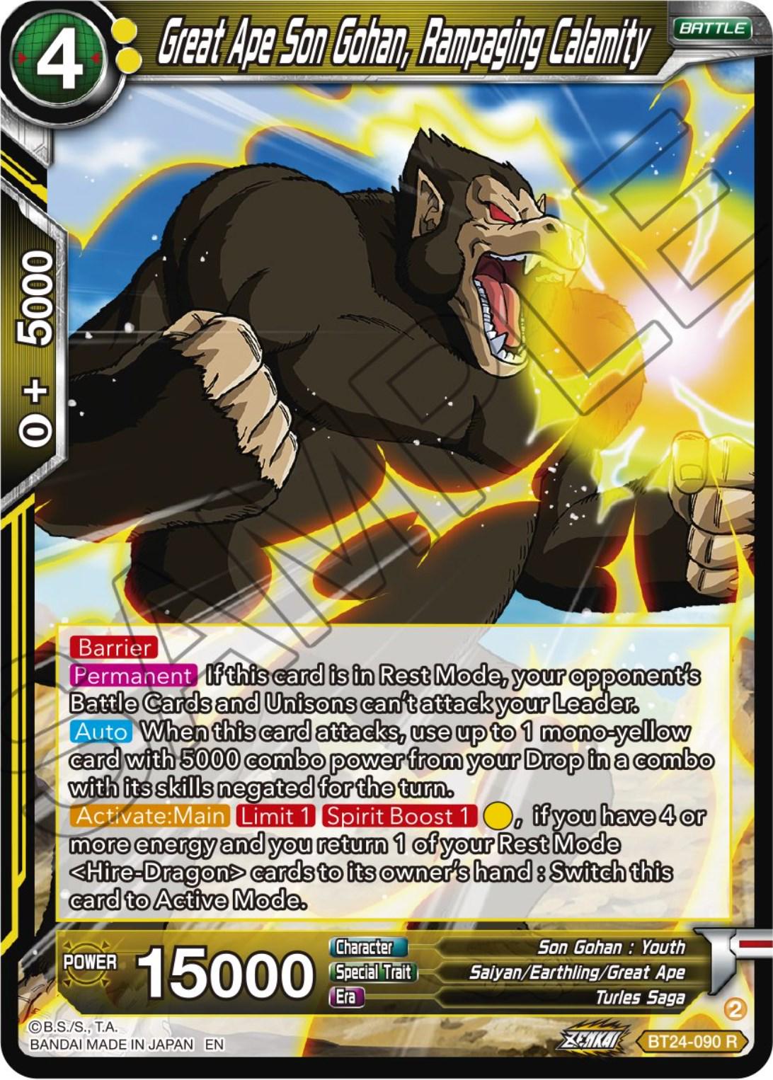 Great Ape Son Gohan, Rampaging Calamity BT24-090