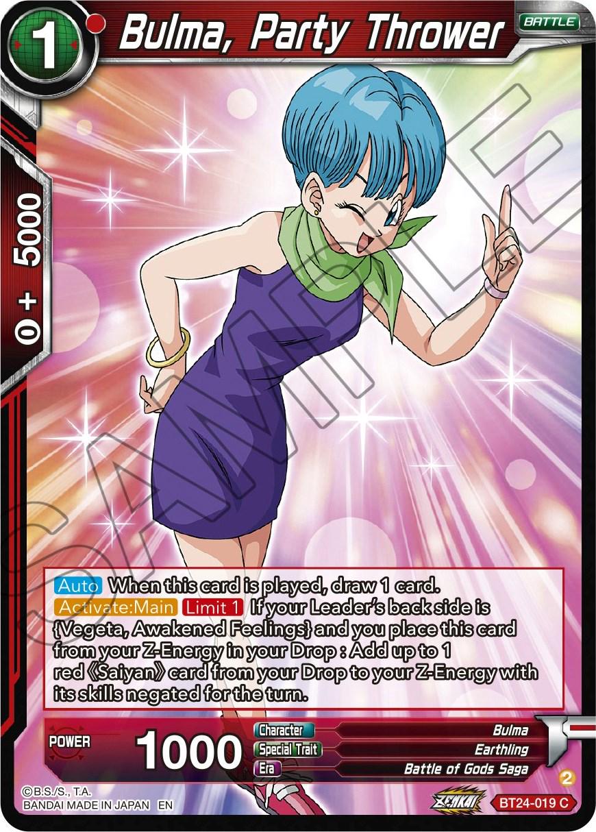 Bulma, Party Thrower BT24-019