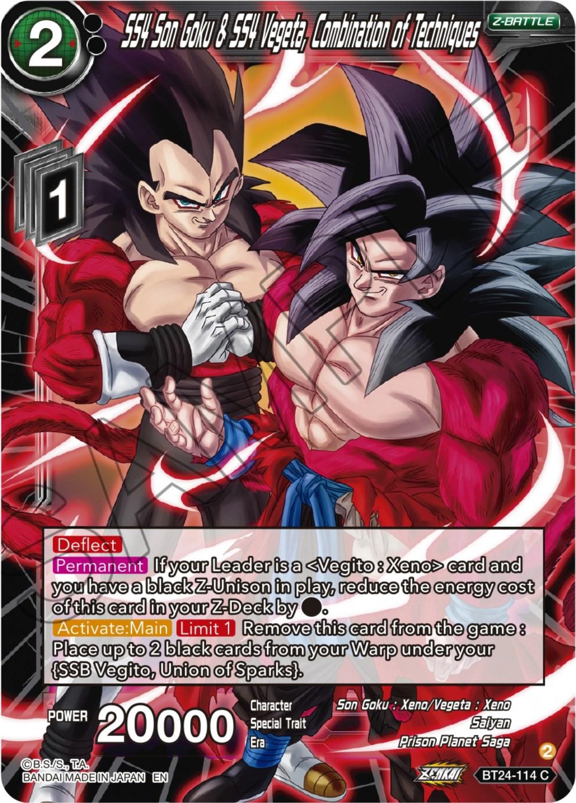 SS4 Son Goku & SS4 Vegeta, Combination of Techniques BT24-114