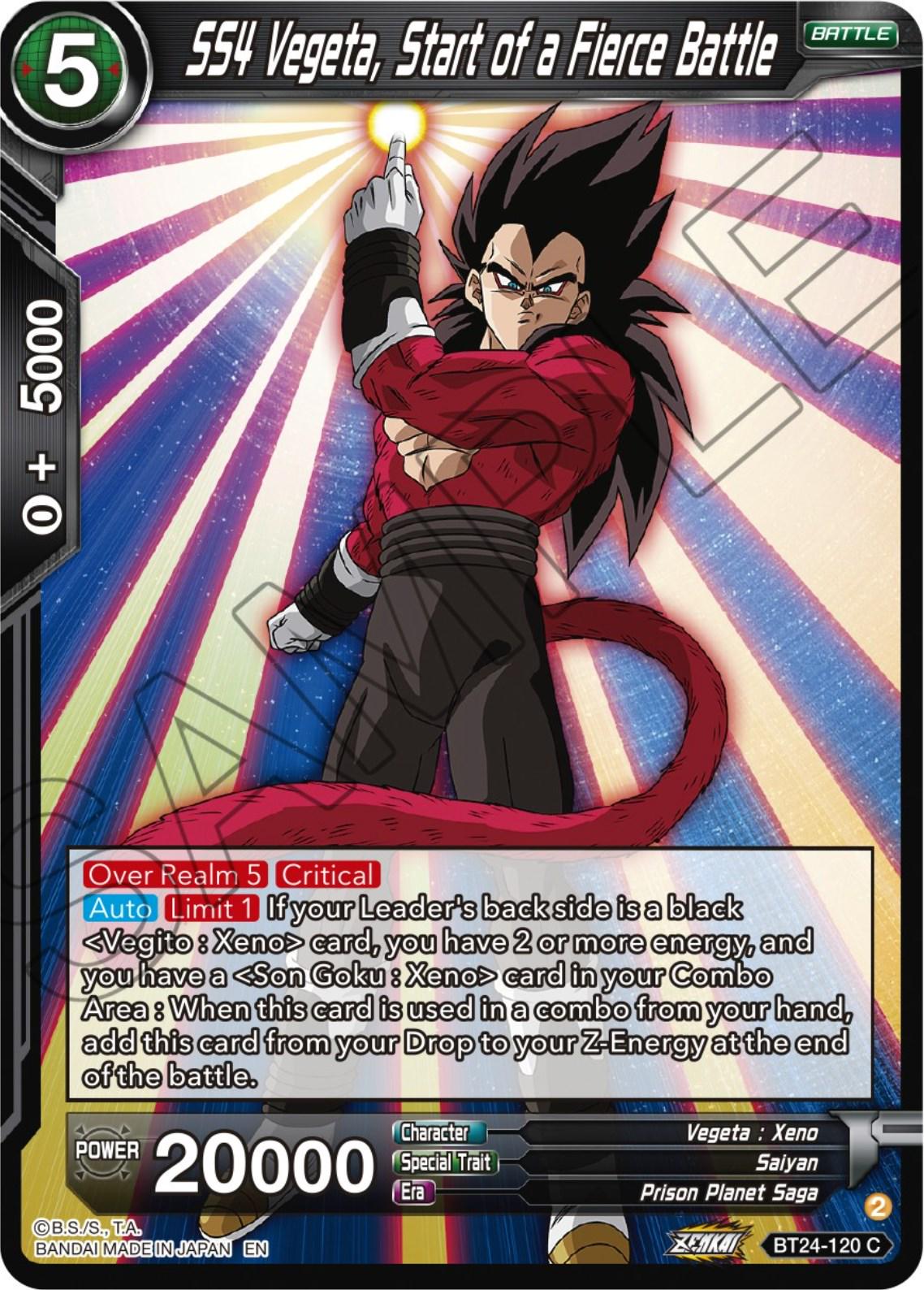 SS4 Vegeta, Start of a Fierce Battle BT24-120