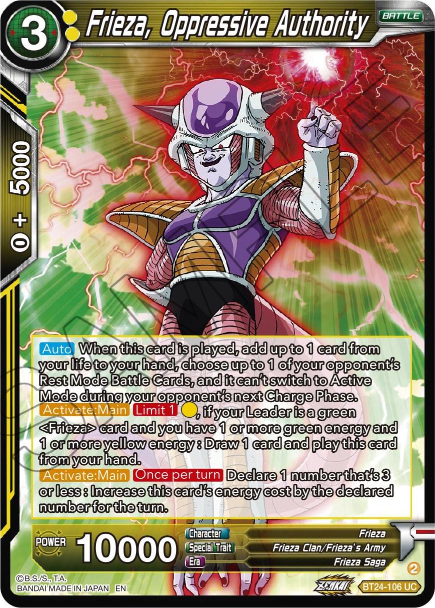 Frieza, Oppressive Authority BT24-106