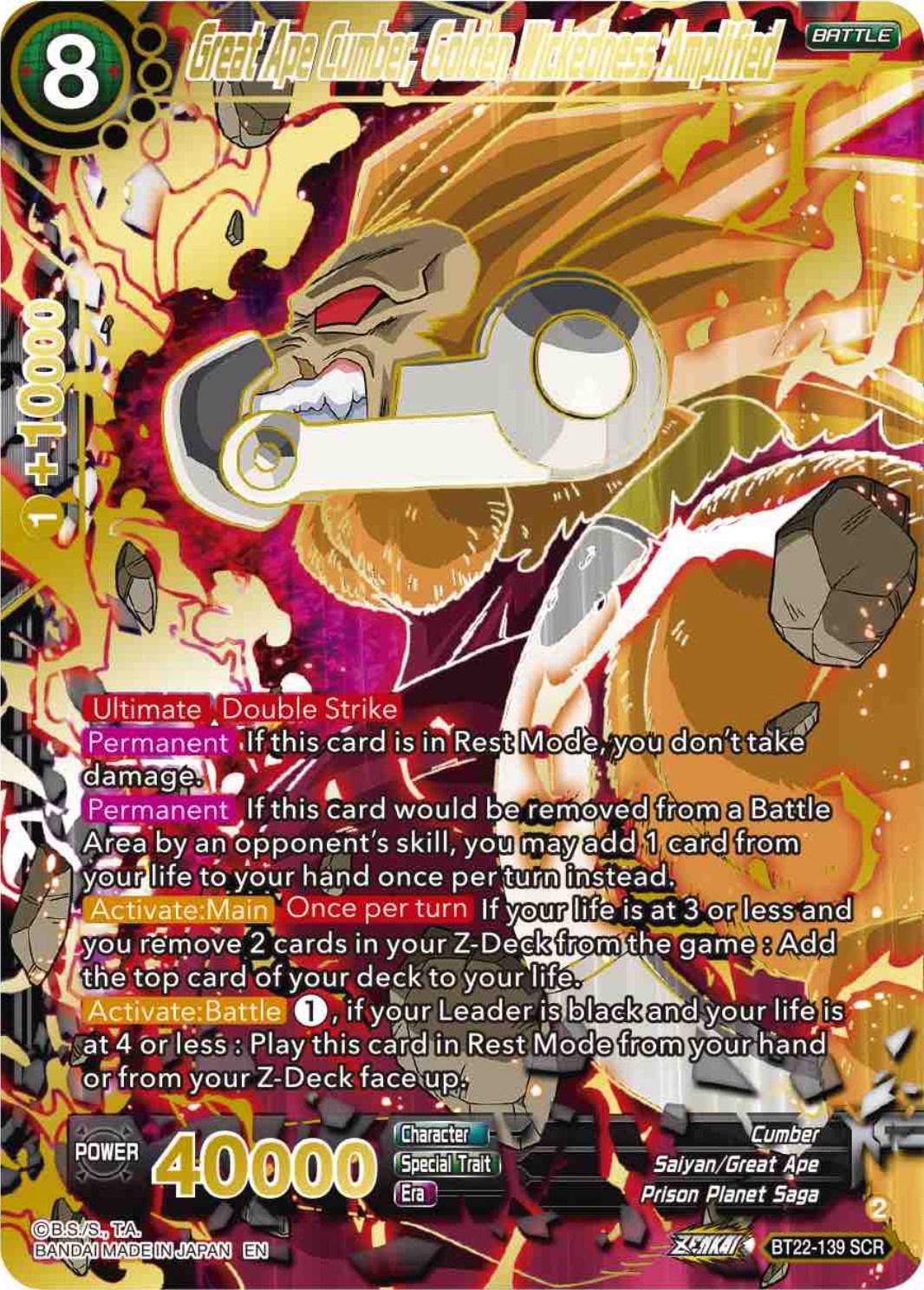 Great Ape Cumber, Golden Wickedness Amplified BT22-139