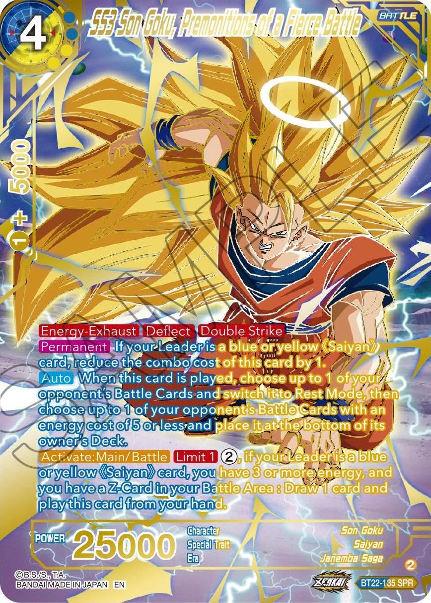 SS3 Son Goku, Premonitions of a Fierce Battle [SPR] BT22-135