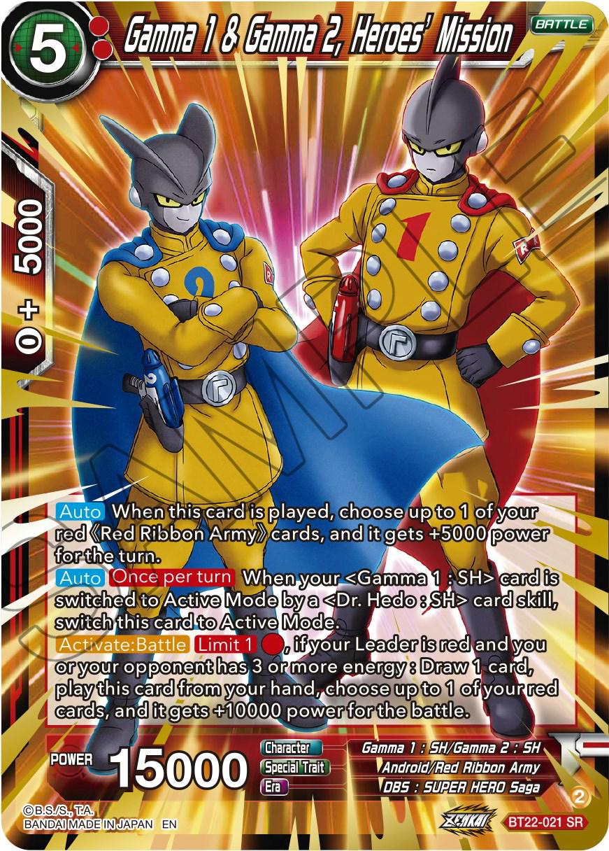 Gamma 1 & Gamma 2, Heroes' Mission BT22-021
