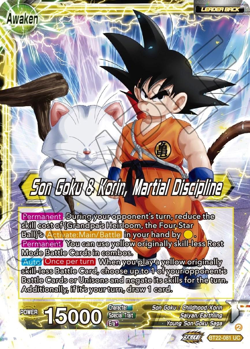 Son Goku // Son Goku & Korin, Martial Discipline BT22-081