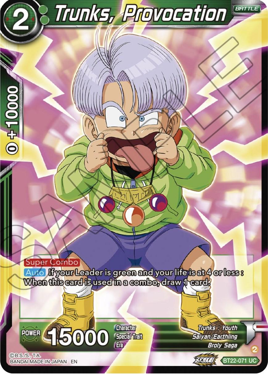 Trunks, Provocation BT22-071