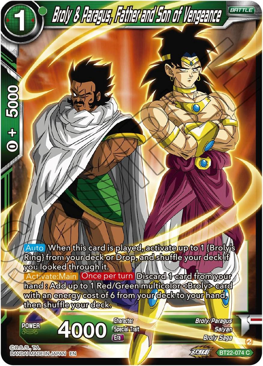 Broly & Paragus, Father and Son of Vengeance BT22-074