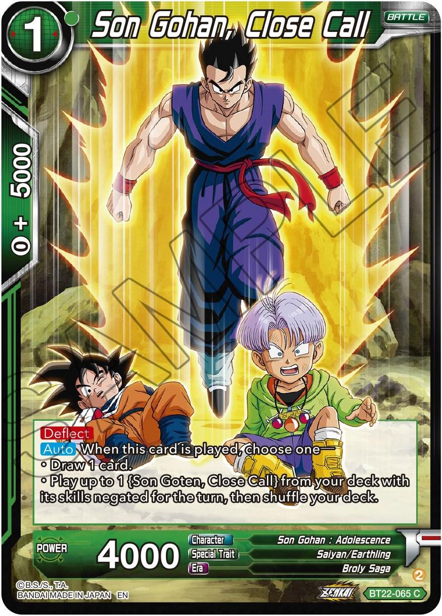 Son Gohan, Close Call BT22-065