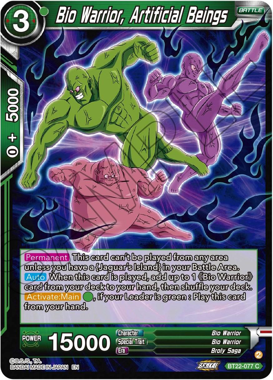 Bio Warrior, Artificial Beings BT22-077