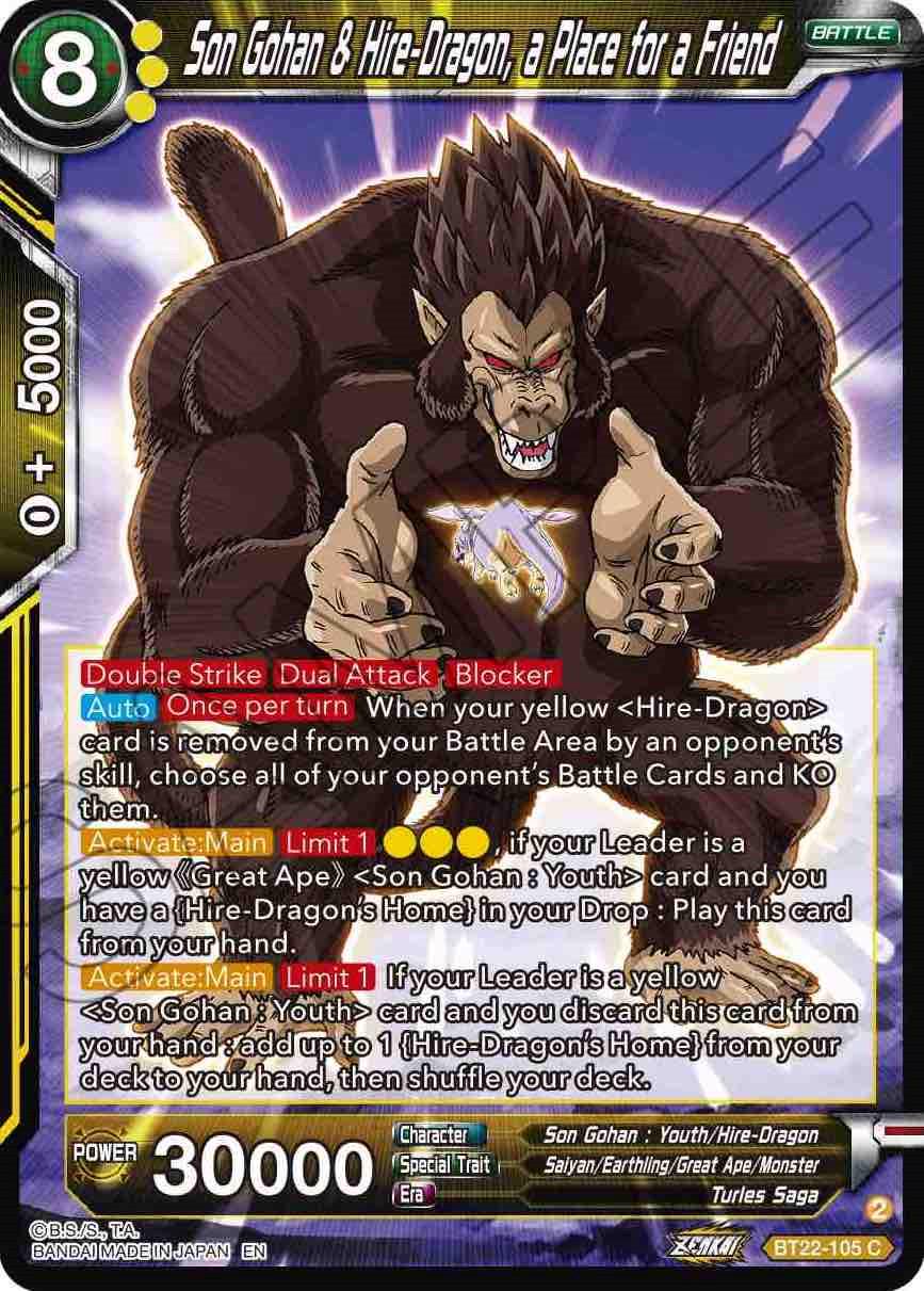 Son Gohan & Hire-Dragon, a place for a Friend BT22-105