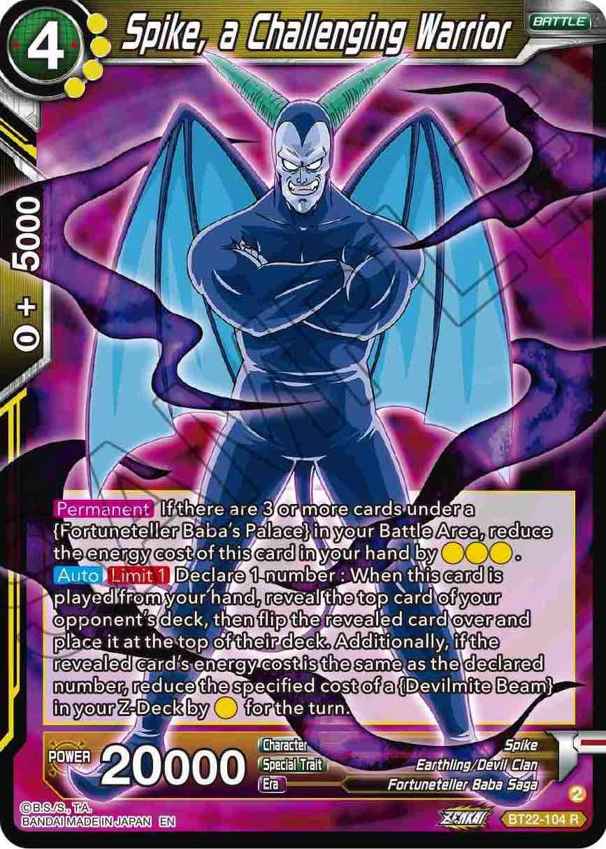 Spike, a Challenging Warrior BT22-104