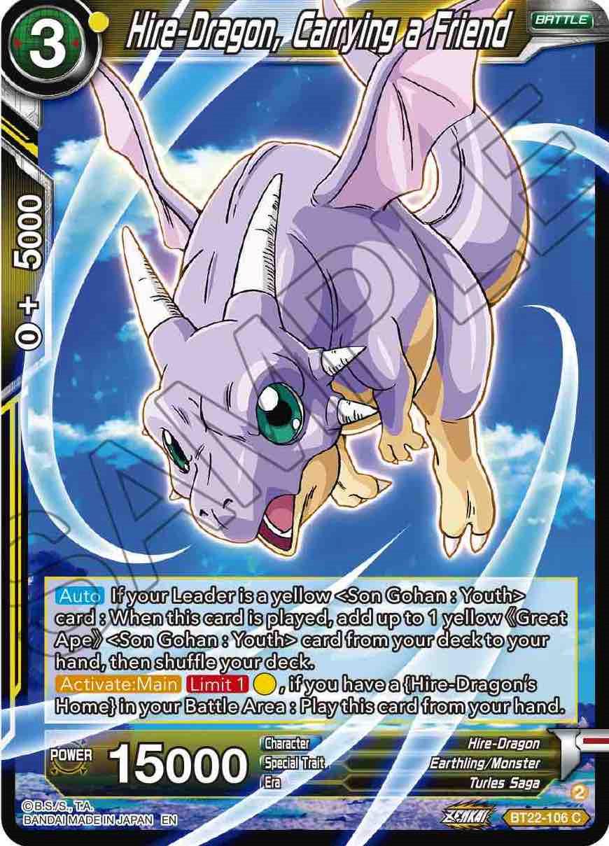 Hire-Dragon, Carrying a Friend BT22-106