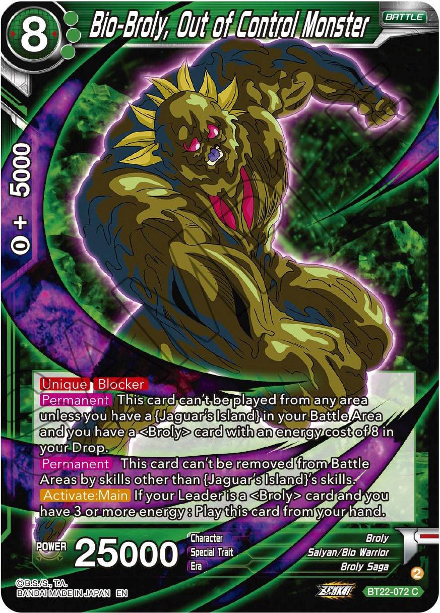 Bio-Broly, Out of Control Monster BT22-072