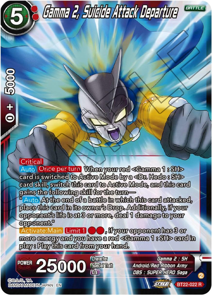 Gamma 2, Suicide Attack Departure BT22-022