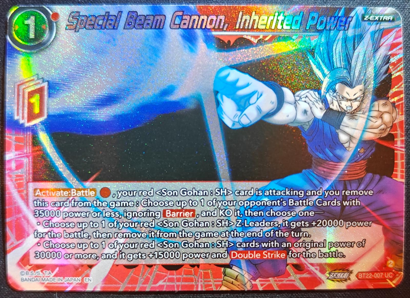 Special Beam Cannon, Inherited Power [Foil] BT22-007