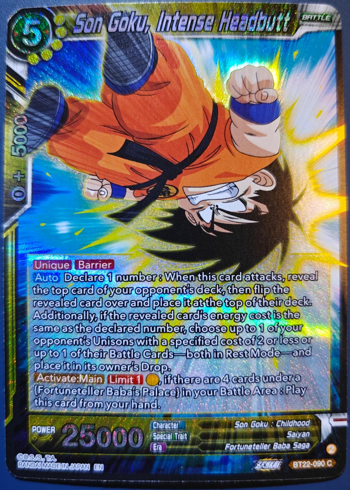 Son Goku, Intense Headbutt [Foil] BT22-090
