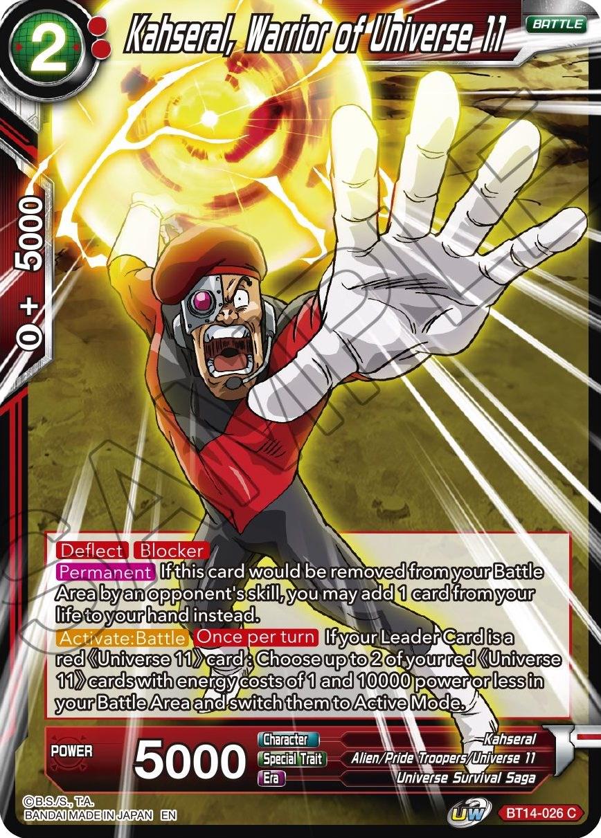 Kahseral, Warrior of Universe 11 BT14-026