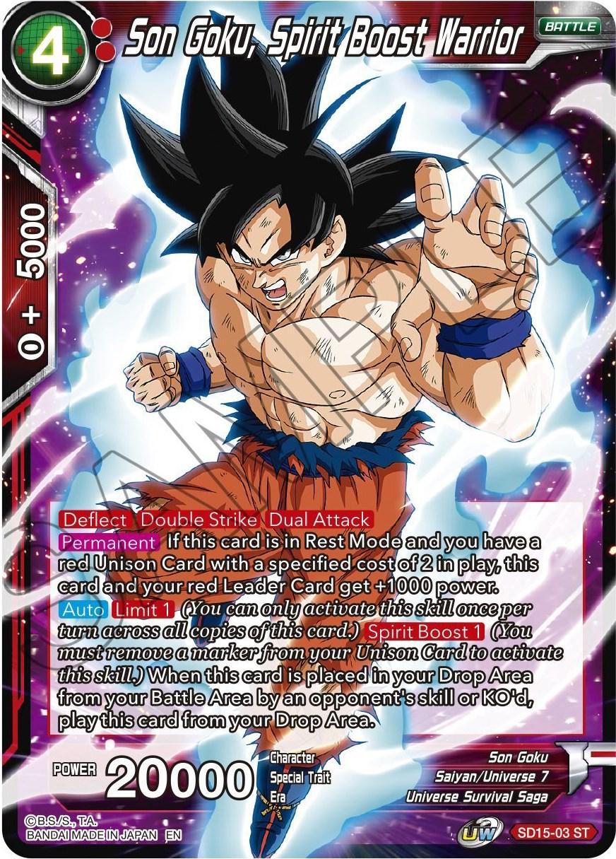 Son Goku, Spirit Boost Warrior SD15-03