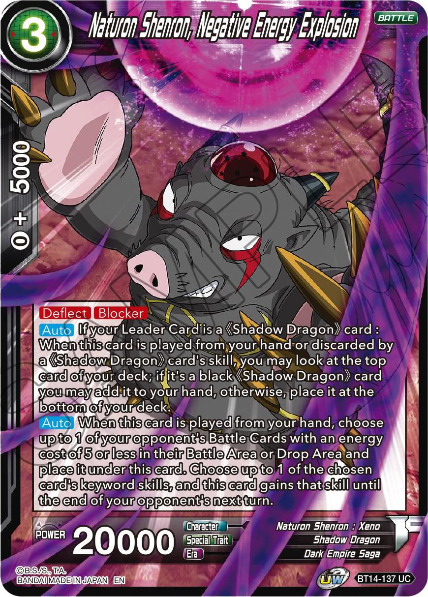 Naturon Shenron, Negative Energy Explosion BT14-137
