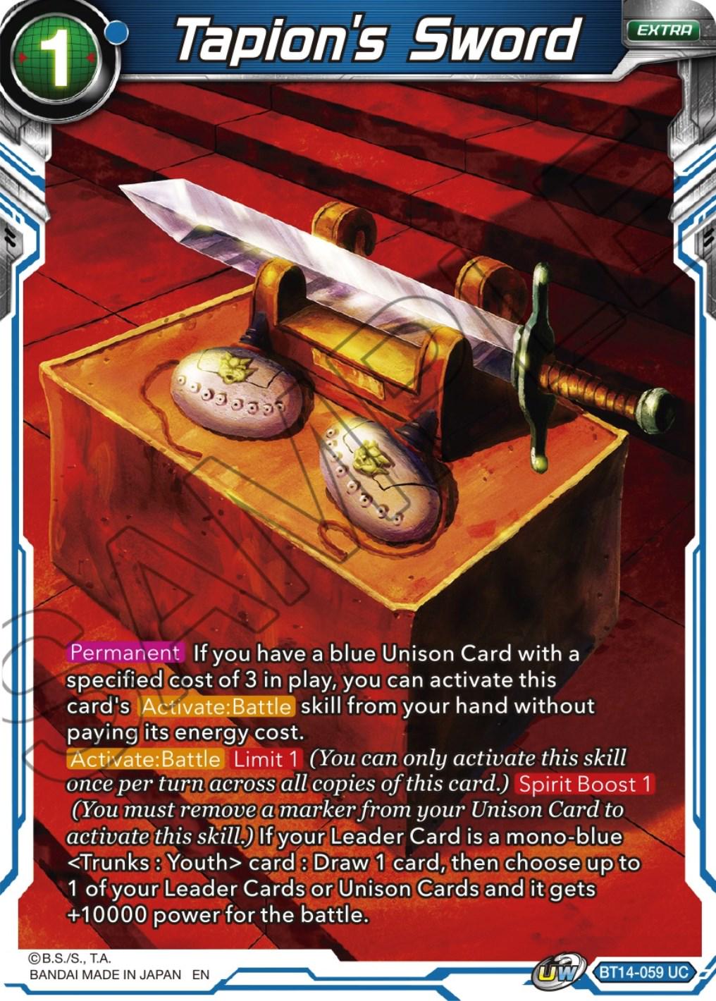 Tapion's Sword BT14-059