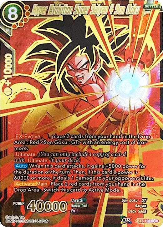 Hyper Evolution Super Saiyan 4 Son Goku BT3-123