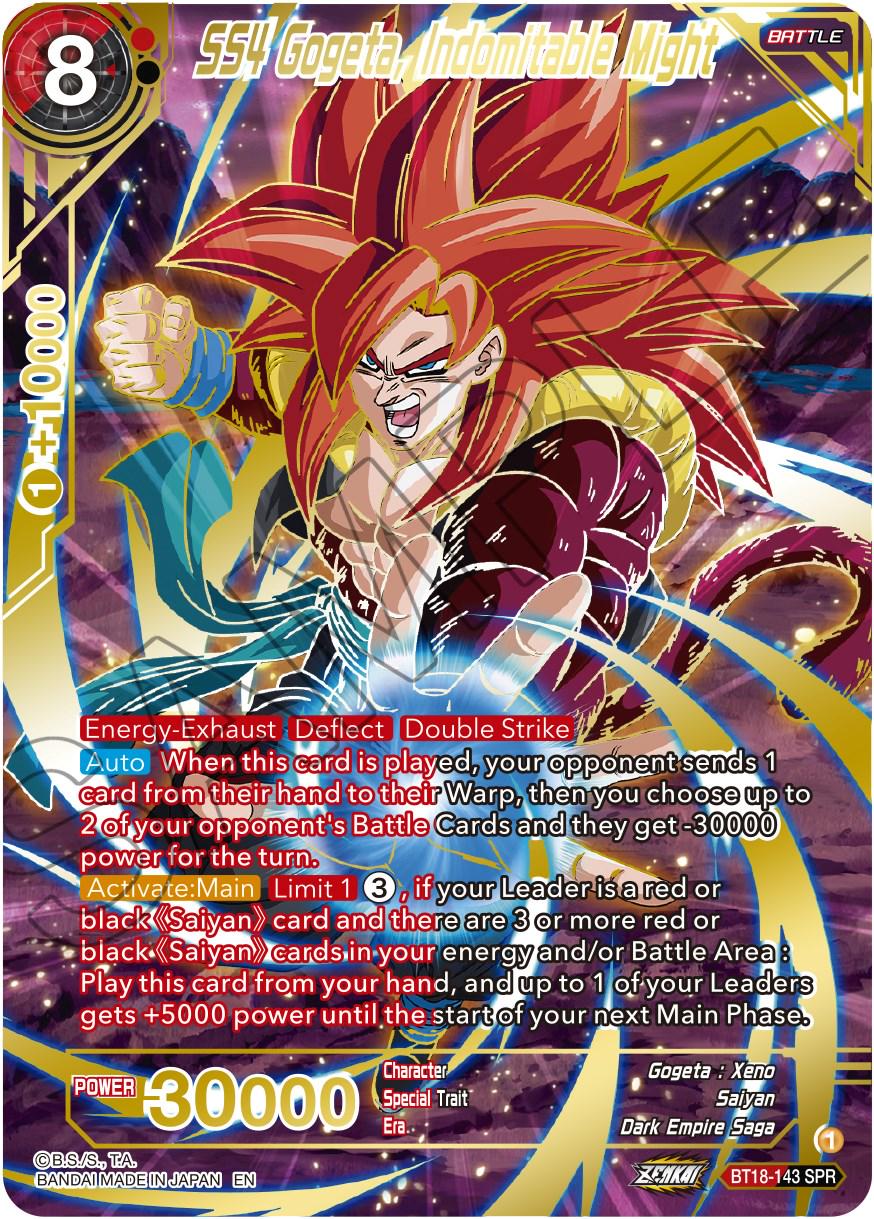SS4 Gogeta, Indomitable Might [SPR] BT18-143