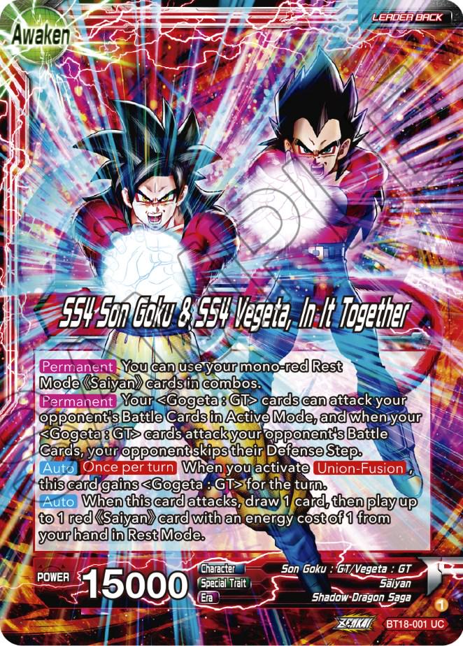 Son Goku & Vegeta // SS4 Son Goku & SS4 Vegeta, In It Together BT18-001