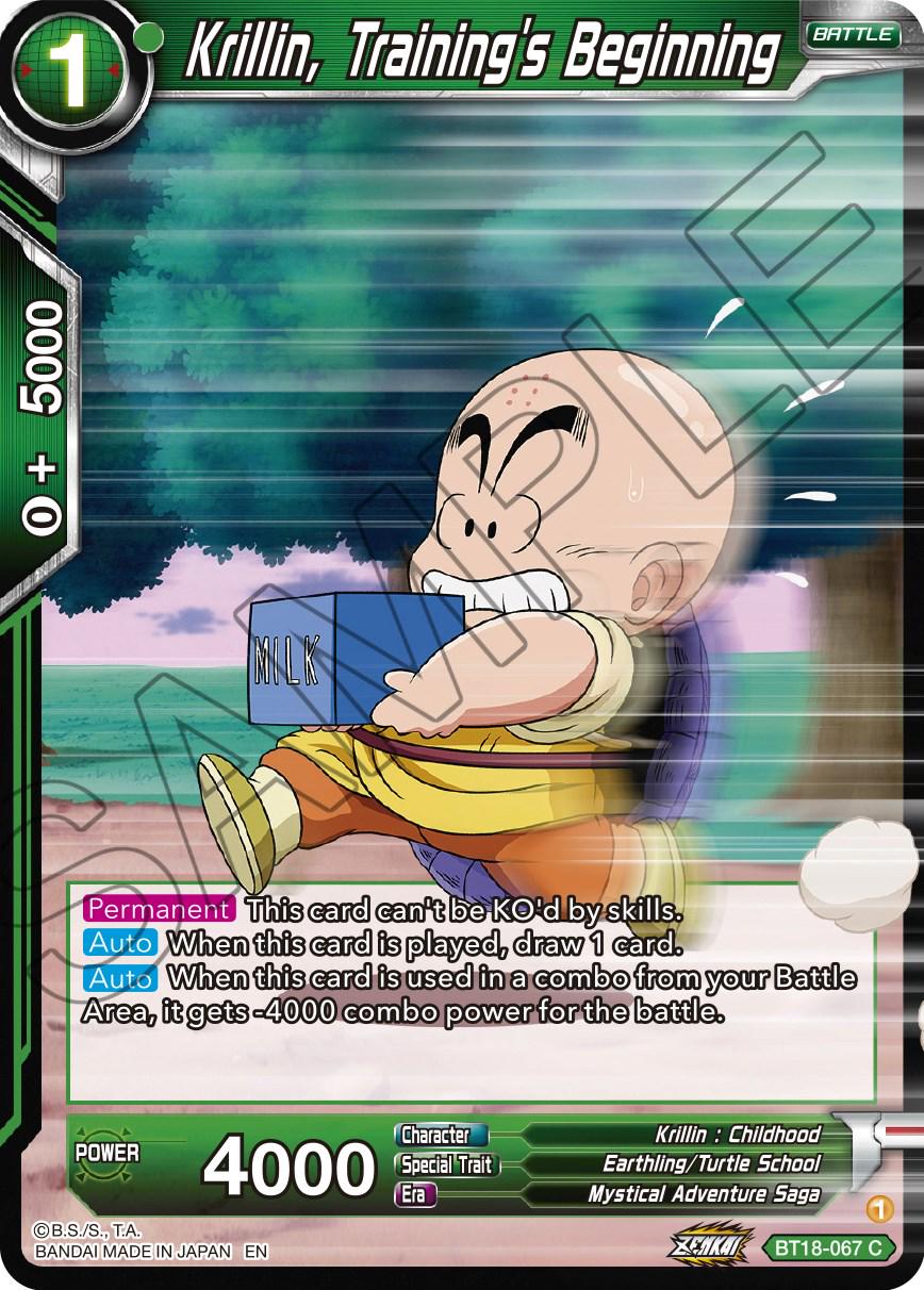 Krillin, Training's Beginning BT18-067