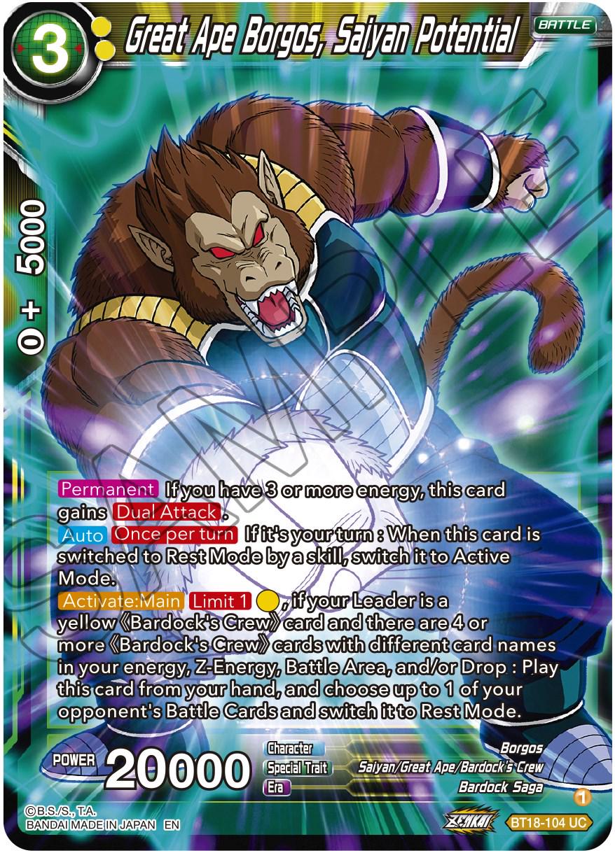Great Ape Borgos, Saiyan Potential BT18-104
