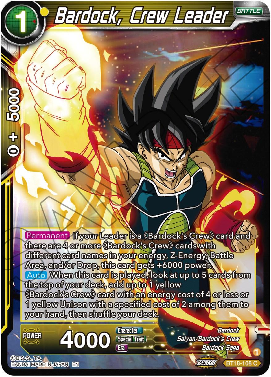 Bardock, Crew Leader BT18-108
