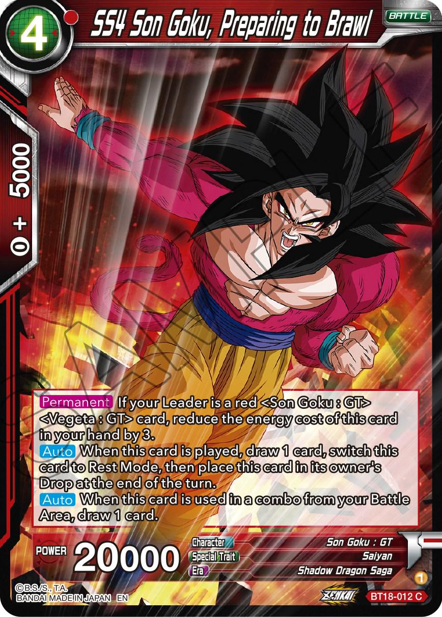 SS4 Son Goku, Preparing to Brawl BT18-012