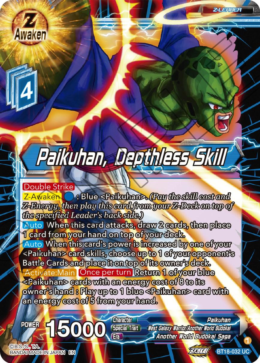 Paikuhan, Depthless Skill BT18-032
