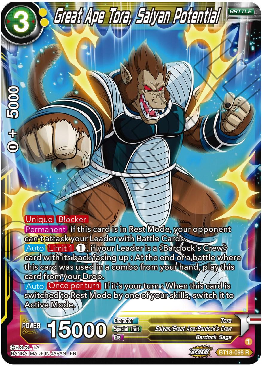 Great Ape Tora, Saiyan Potential BT18-098