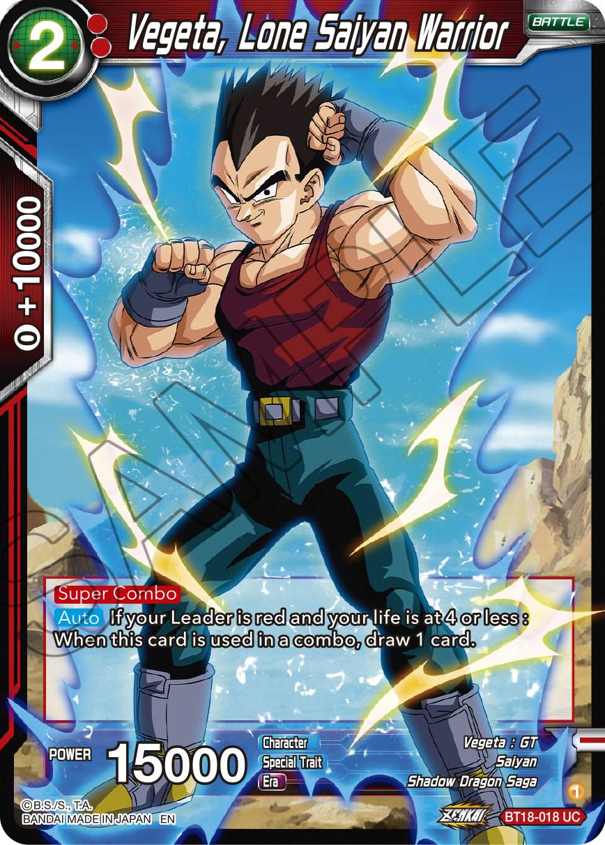 Vegeta, Lone Saiyan Warrior BT18-018