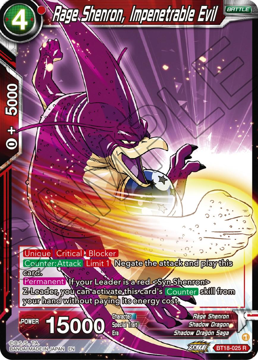 Rage Shenron, Impenetrable Evil BT18-025
