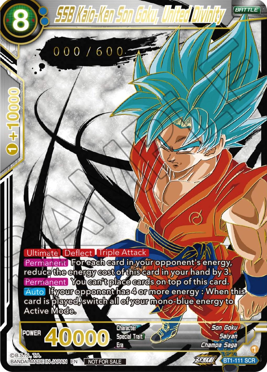 SSB Kaio-Ken Son Goku, United Divinity BT1-111