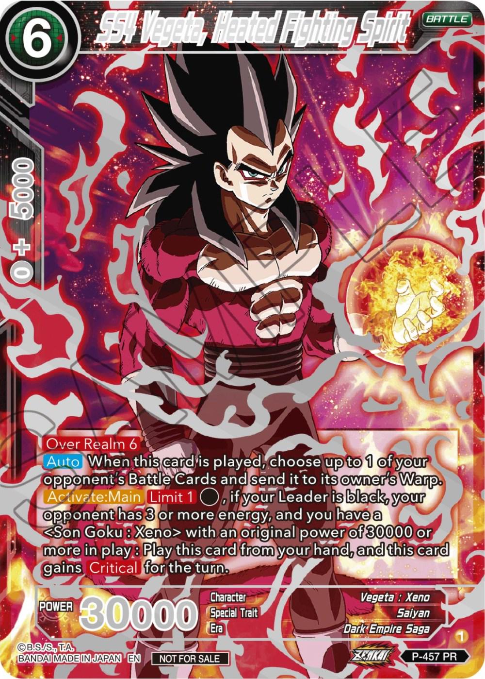 SS4 Vegeta, Heated Fighting Spirit [Alternate Art] P-457