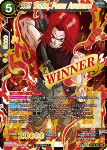 SSG Trunks, Power Awakened [Winner Stamped Foil] BT16-107