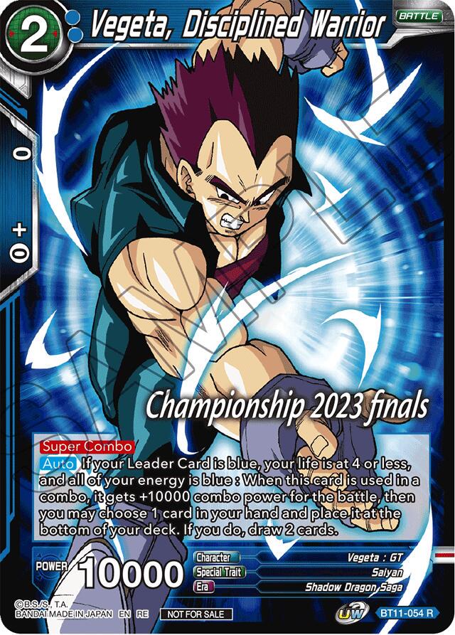 Vegeta, Disciplined Warrior BT11-054