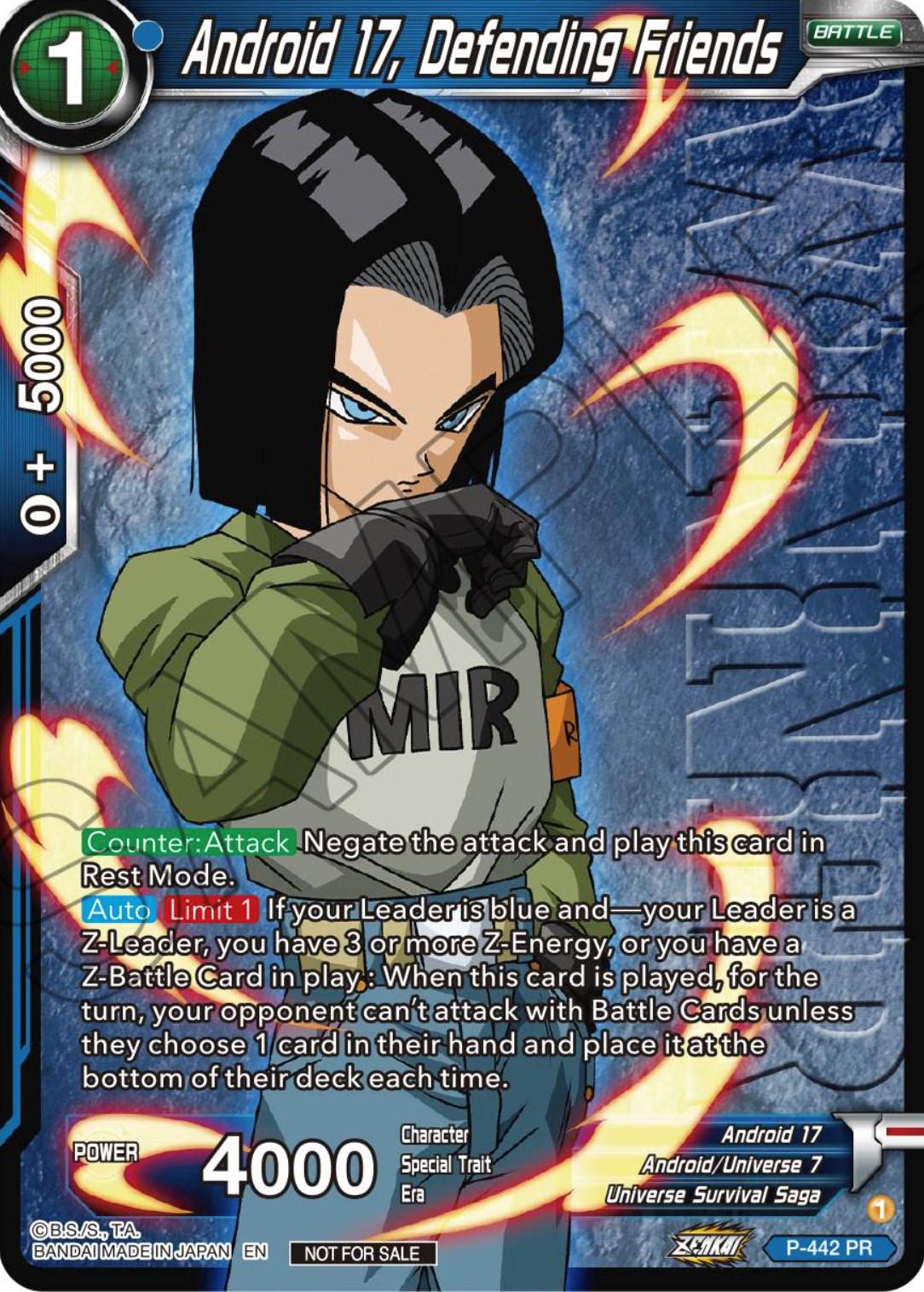 Android 17, Defending Friends [Winner] P-442