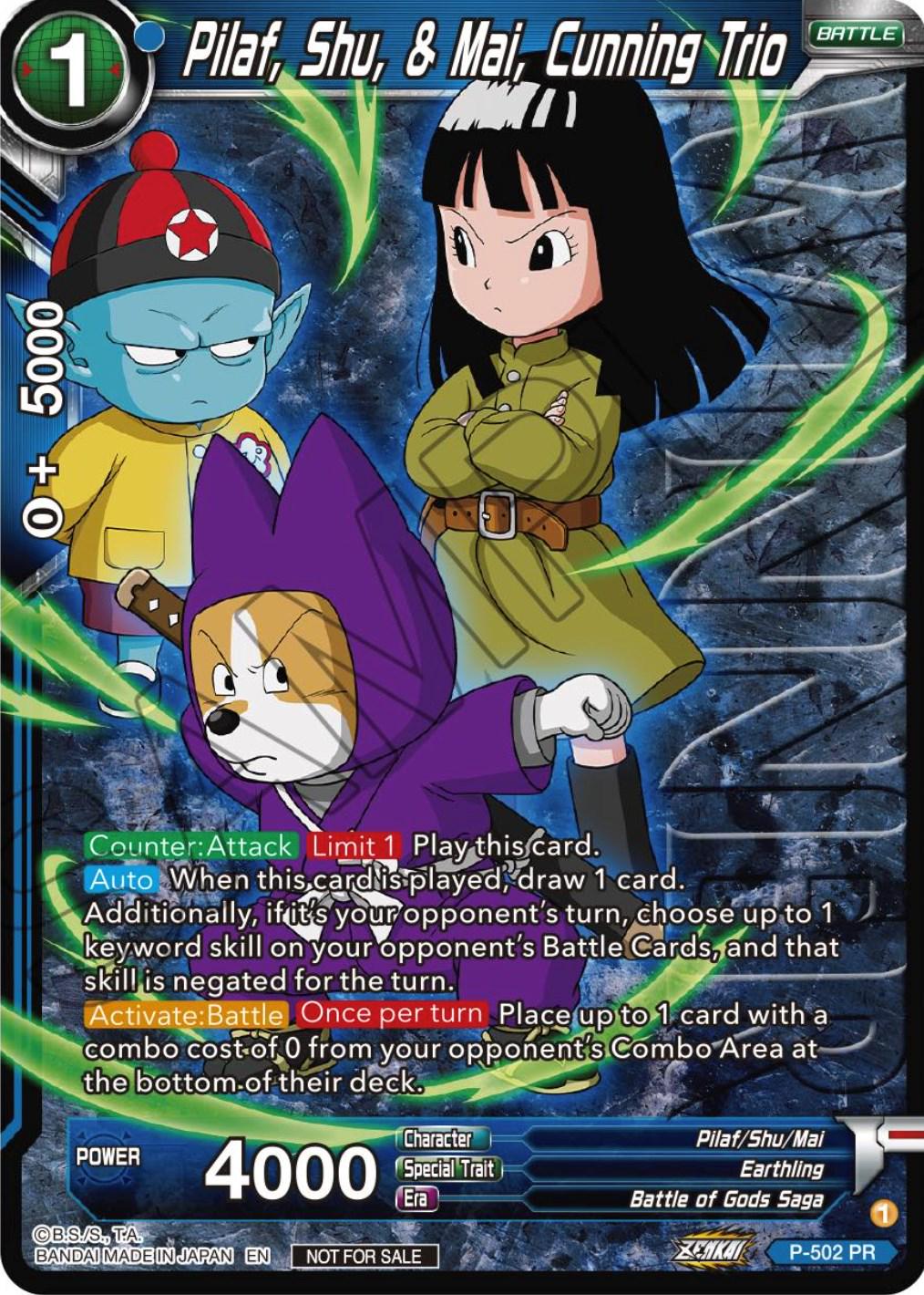 Pilaf, Shu, & Mai, Cunning Trio [Winner Foil] P-502