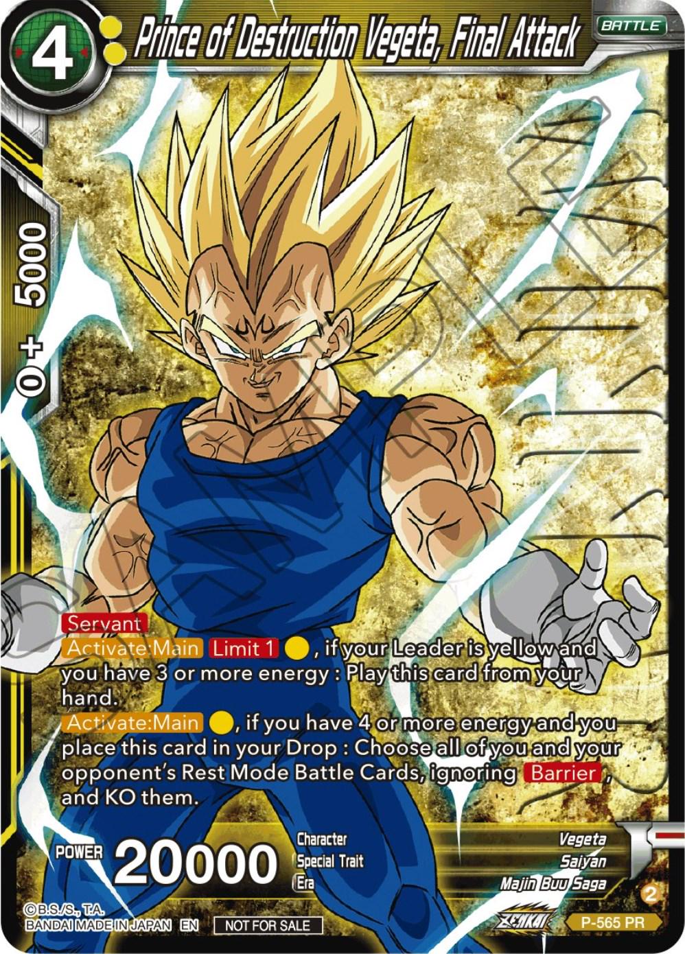 Prince of Destruction Vegeta, Final Attack [Foil] P-565