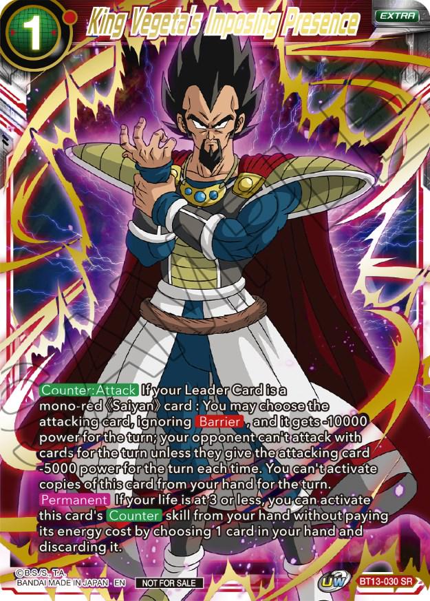 King Vegeta's Imposing Presence [Top 4] BT13-030