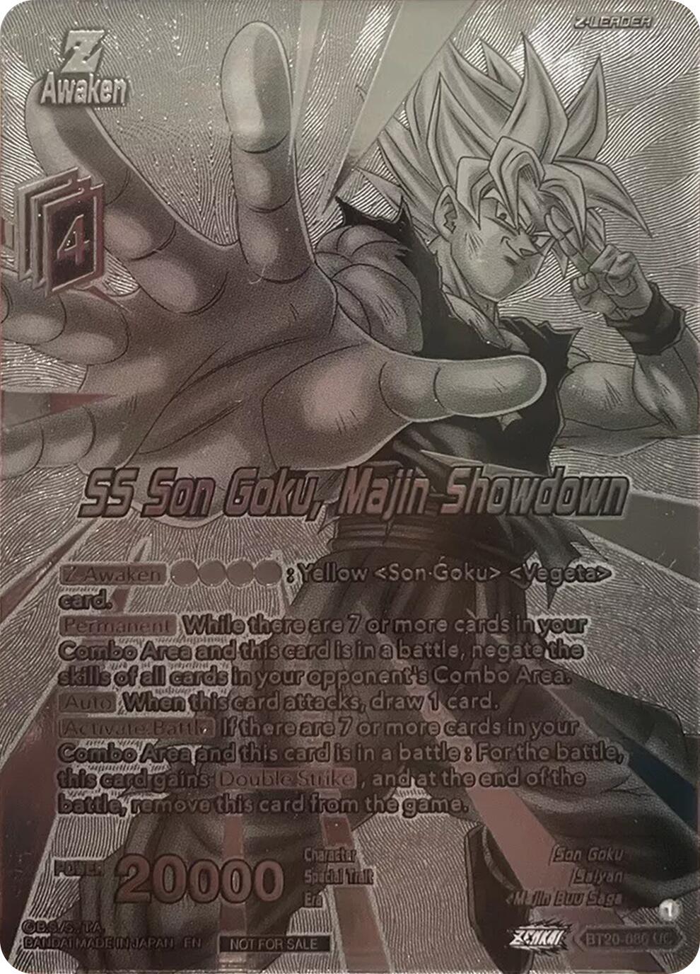 SS Son Goku, Majin Showdown [Silver Metal Foil] BT20-086
