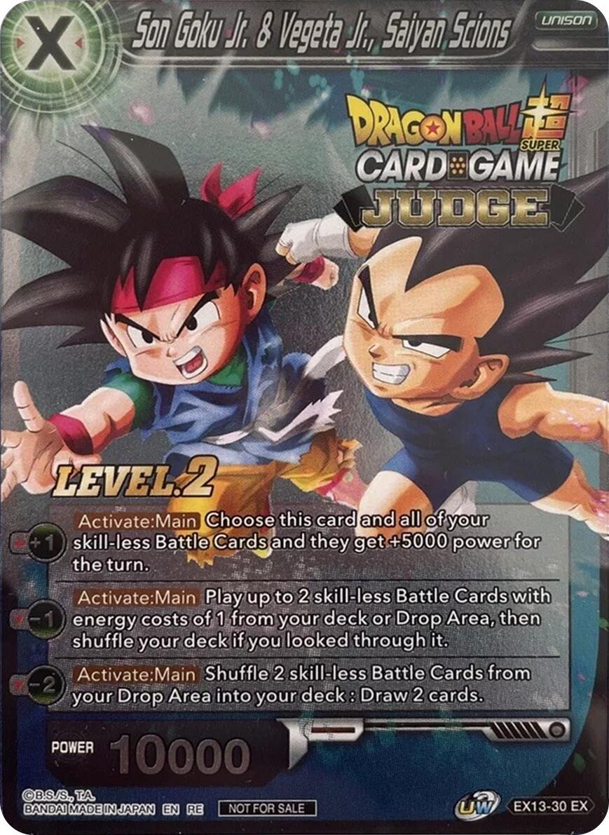Son Goku Jr. & Vegeta Jr., Saiyan Scions [Level 2 Foil] EX13-30