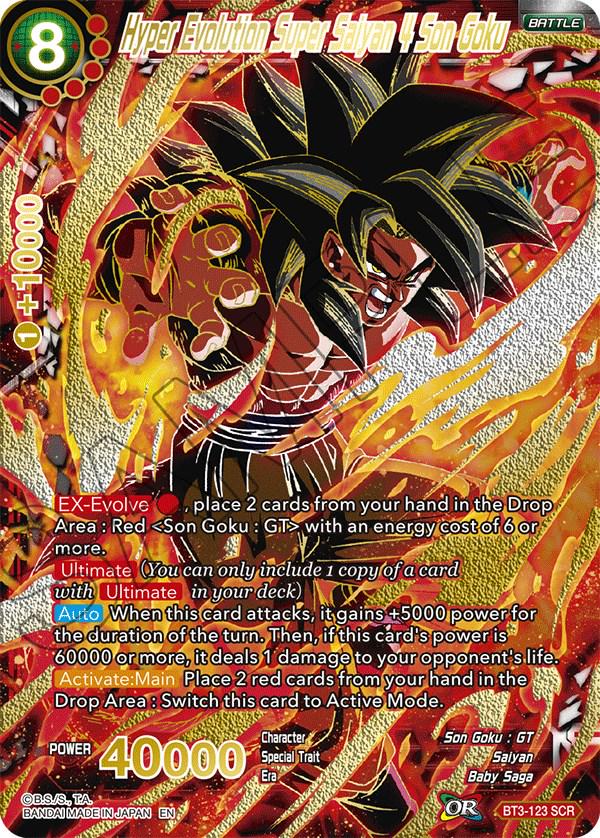 Hyper Evolution Super Saiyan 4 Son Goku [SCR Foil] BT3-123
