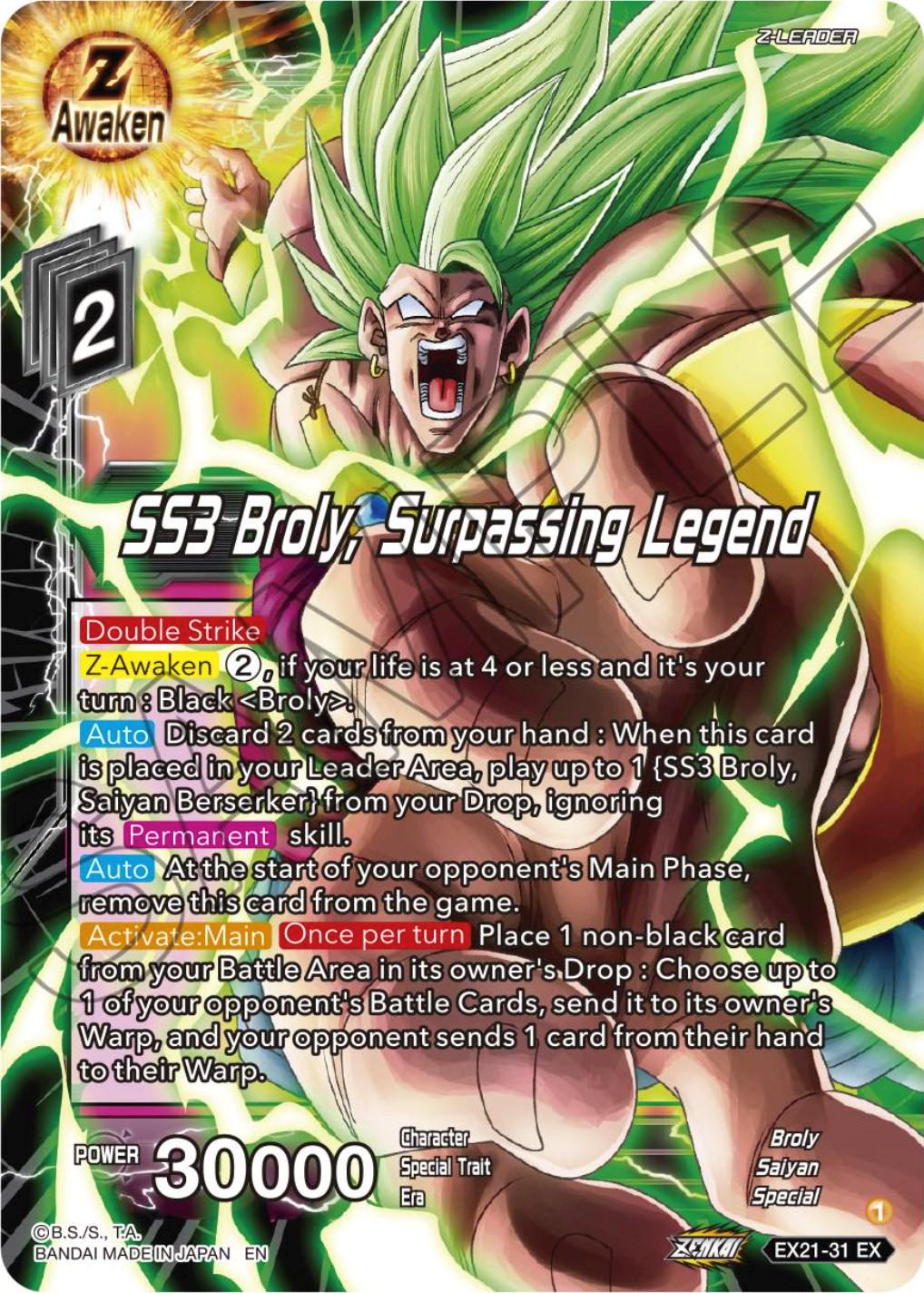 SS3 Broly, Surpassing Legend EX21-31
