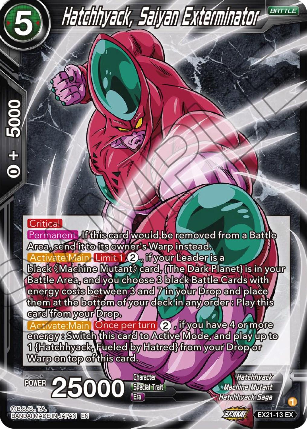Hatchhyack, Saiyan Exterminator EX21-13
