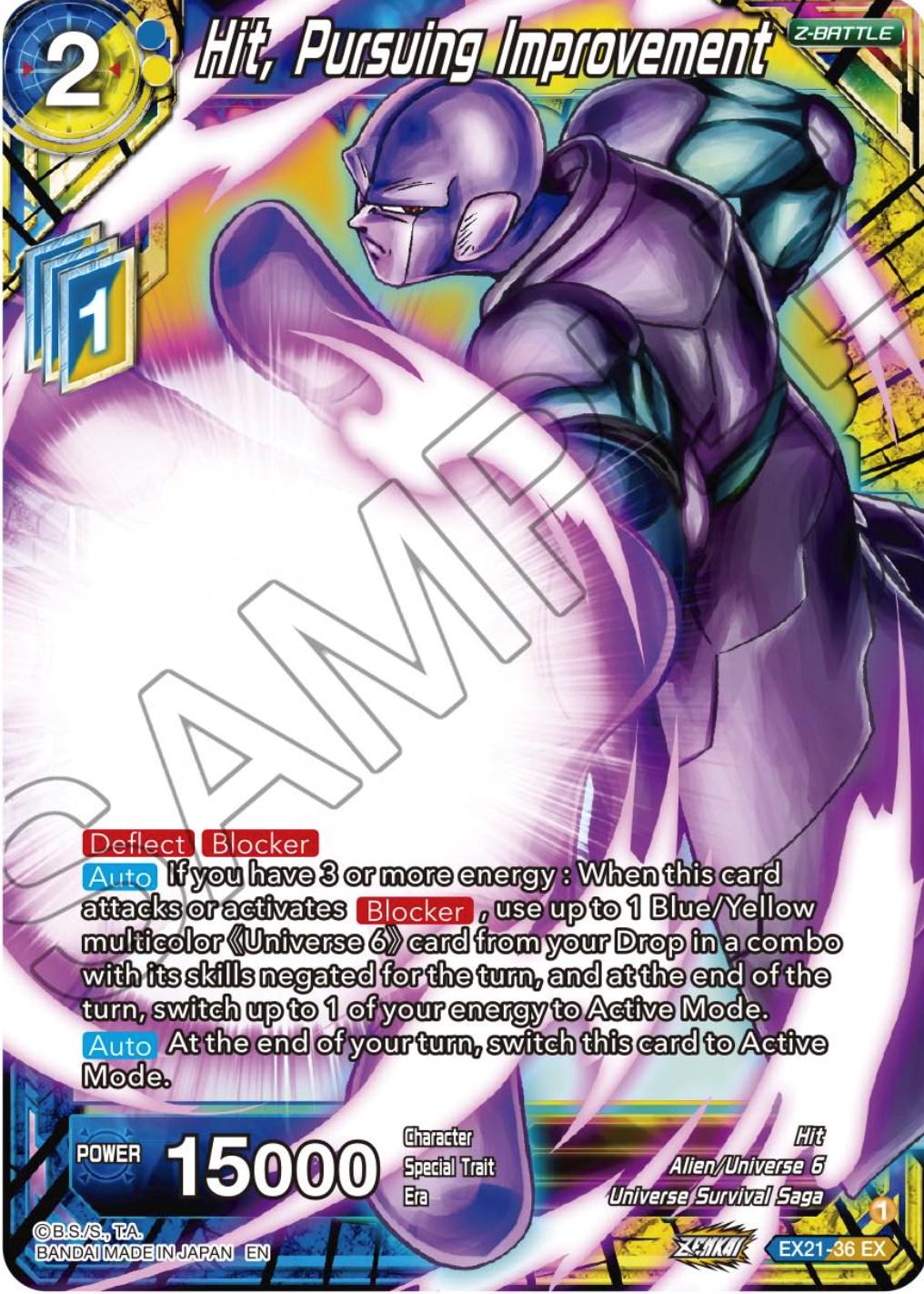 Hit, Pursuing Improvement EX21-36