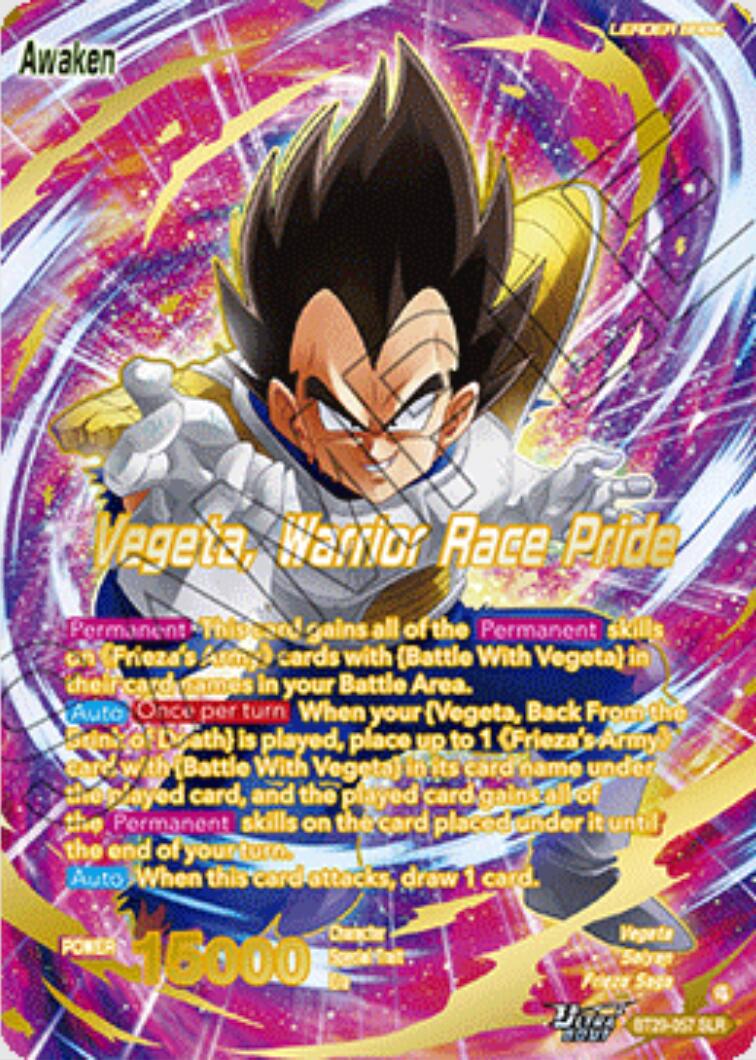 Vegeta // Vegeta, Warrior Race Pride [SLR] BT29-057